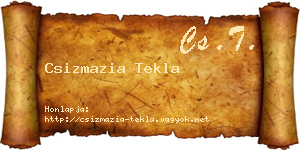 Csizmazia Tekla névjegykártya